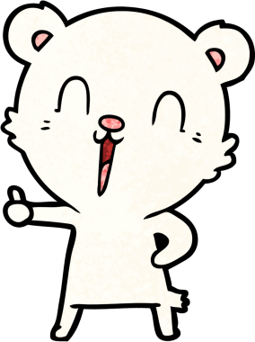 Bir insan tarafından çizilmiş kutup ayısı karikatürü