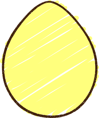 Bir insan tarafından çizilmiş yumurta tebeşiri
