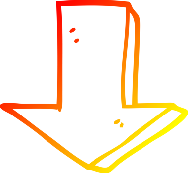 Bir insan tarafından çizilmiş bir çizgi filmin sıcak gradyan çizimi