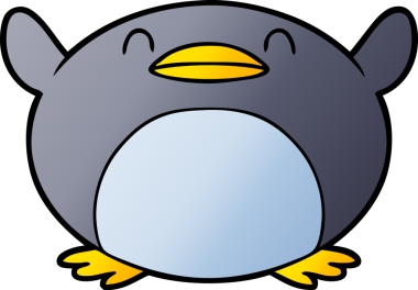 bir insan tarafından çizilmiş penguen çizgi filmi