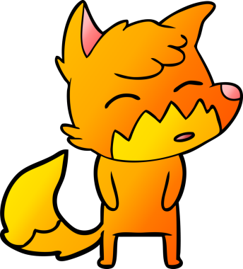 bir insan tarafından çizilmiş tilki çizgi filmi