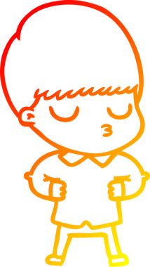 İnsan tarafından çizilmiş bir çizgi film karakteri çizimi.