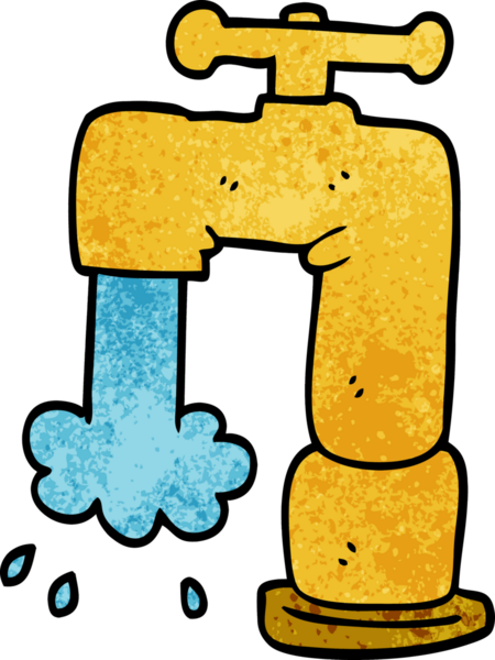 Bir insan tarafından çizilmiş karalama musluğu.