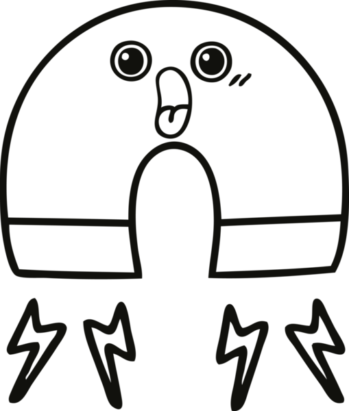 Bir insan tarafından çizilmiş mıknatıs çizimi