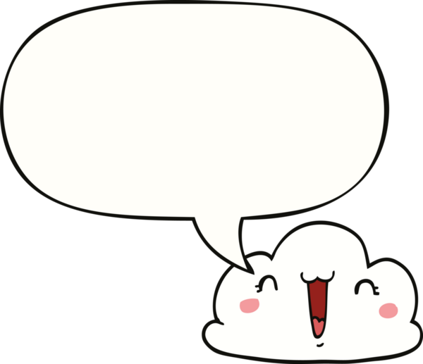 Bir insan tarafından çizilmiş tatlı bir çizgi film bulutu.