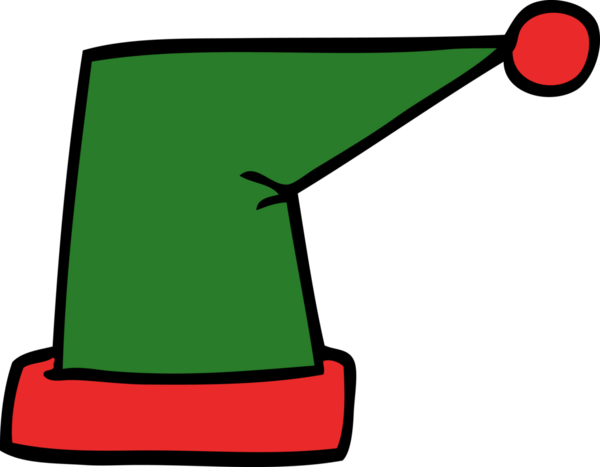 Bir insan tarafından çizilmiş bir elf şapkası.