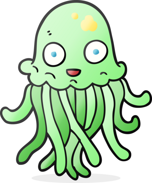 Bir insan tarafından çizilmiş serbest çizim ahtapot.