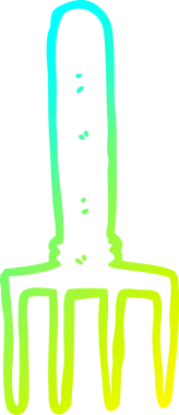 Bir insan tarafından çizilmiş bir karikatür çatalının soğuk eğim çizgisi.