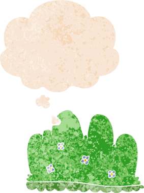 Düşünce baloncuklu çizgi film çiti grunge sıkıntılı retro dokuma tarzı bir insan tarafından çizilmiş