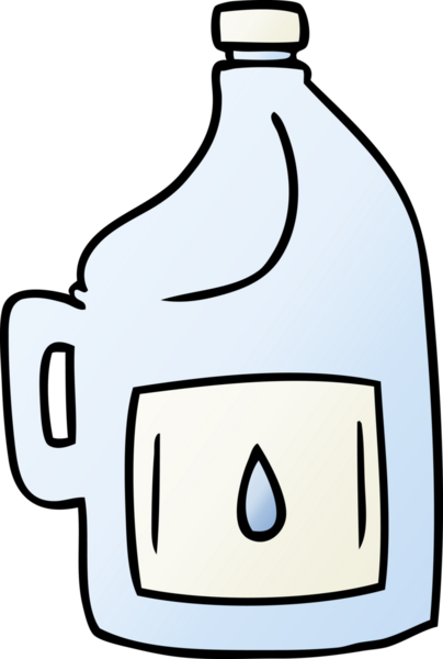 Bir insan tarafından çizilmiş büyük bir içki şişesinin gradyan karikatürü.