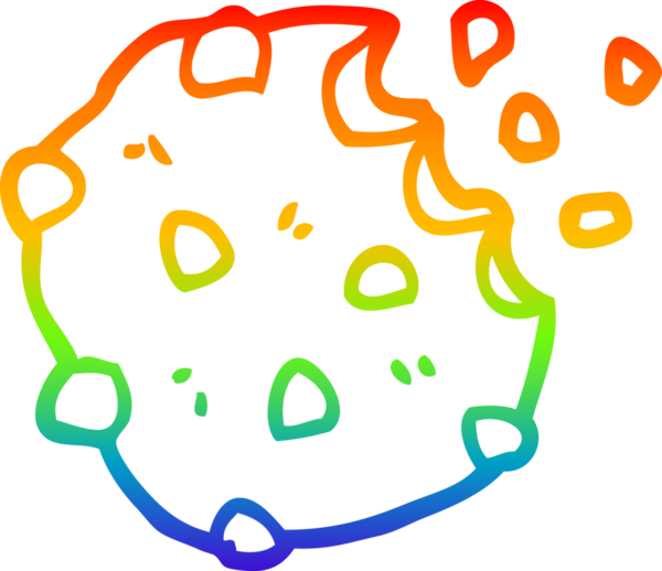 Bir insan tarafından çizilmiş çikolatalı bisküvinin çizimi.