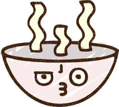 Bir insan tarafından çizilen Sıcak Çorba Tebeşiri