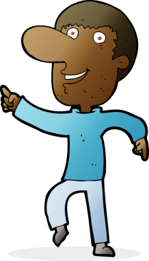 çizgi film mutlu adam dans bir insan tarafından çizilmiş