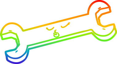 gökkuşağı gradyan çizgi çizimi bir insan tarafından çizilmiş çizgi film anahtarı