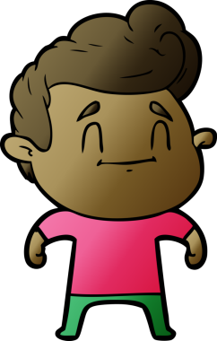 Bir insan tarafından çizilmiş mutlu çizgi film adamı.