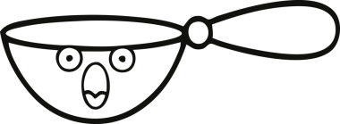 Bir insan tarafından çizilmiş bir kaşık çizimi.