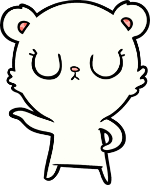 Bir insan tarafından çizilmiş kutup ayısı karikatürü