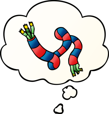 Düşünce baloncuğu olan karikatür teknolojisi kablosu bir insan tarafından çizilmiş.