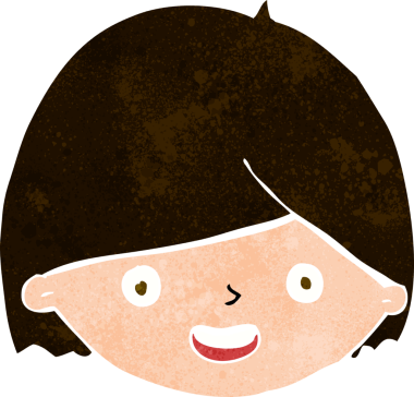 Bir insan tarafından çizilmiş mutlu bir yüz.