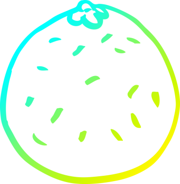 Bir insan tarafından çizilmiş bir domatesin soğuk çizgi çizimi