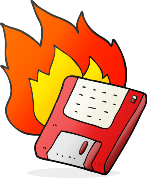 Bir insan tarafından çizilmiş eski bilgisayar diski çizimi