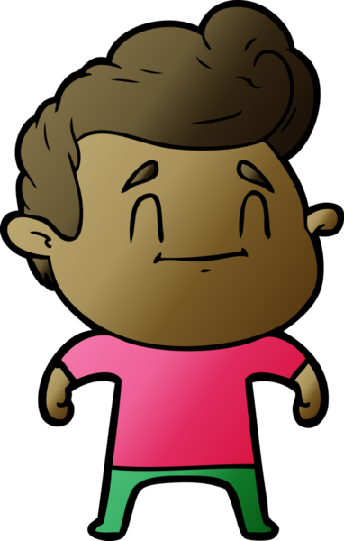 Bir insan tarafından çizilmiş mutlu çizgi film adamı.