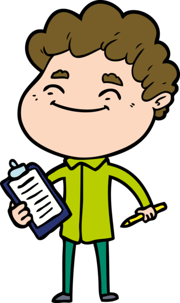 Bir insan tarafından çizilmiş çizgi film dostu bir adam.