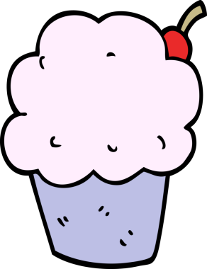 Bir insan tarafından çizilmiş bir kek.