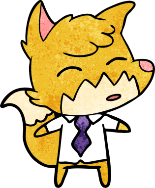 bir insan tarafından çizilmiş tilki çizgi filmi