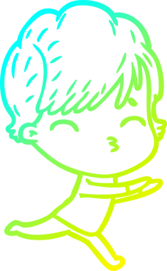 Bir insan tarafından çizilmiş bir karikatür kadın çizimi