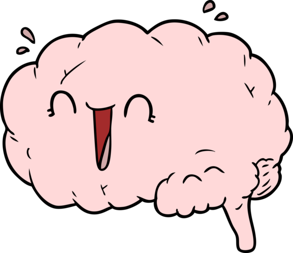 Bir insan tarafından çizilmiş çizgi film beyni.