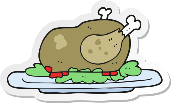 Bir insan tarafından çizilmiş hindinin karikatürü.