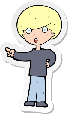 Bir insan tarafından çizilmiş çizgi film karakteri.