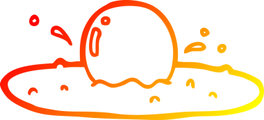 Bir insan tarafından çizilmiş sıcak gradyan bir yumurta çizimi.