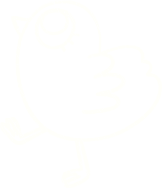 Bir insan tarafından çizilmiş şirin kuş tebeşiri.