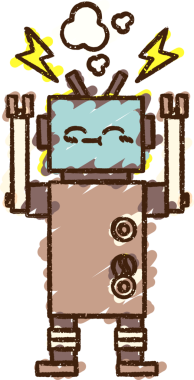 Bir insan tarafından çizilen Çılgın Robot Tebeşiri