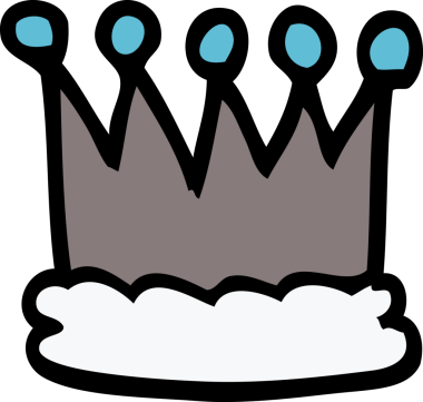 Bir insan tarafından çizilmiş karalama tacı.