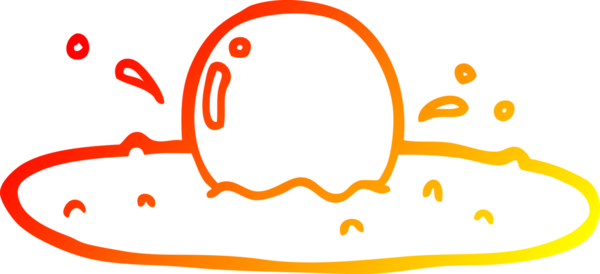 Bir insan tarafından çizilmiş sıcak gradyan bir yumurta çizimi.