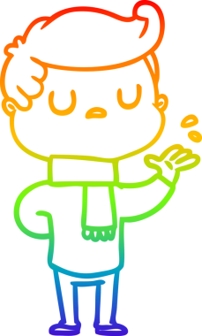 gökkuşağı gradyan çizgi çizimi bir insan tarafından çizilmiş bir karikatür ilgisiz adam