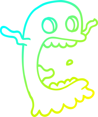 Bir insan tarafından çizilmiş ürkütücü bir karikatür çizimi.