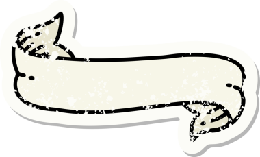 Bir insan tarafından çizilmiş geleneksel bir pankartın dövmesi.