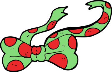 Bir insan tarafından çizilmiş çizgi film papyonu.