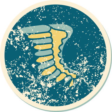 Bir insan tarafından çizilmiş geleneksel bir kanat dövmesi.