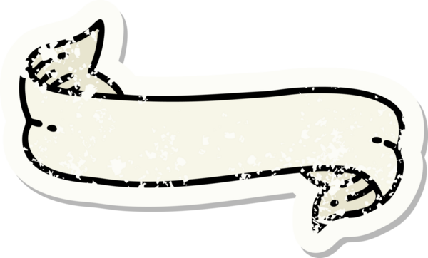 Bir insan tarafından çizilmiş geleneksel bir pankartın dövmesi.