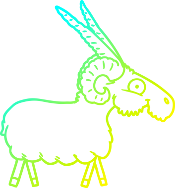 Bir insan tarafından çizilmiş bir keçi çizimi.