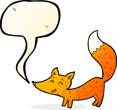 Bir insan tarafından çizilmiş küçük tilki çizgi filmi.