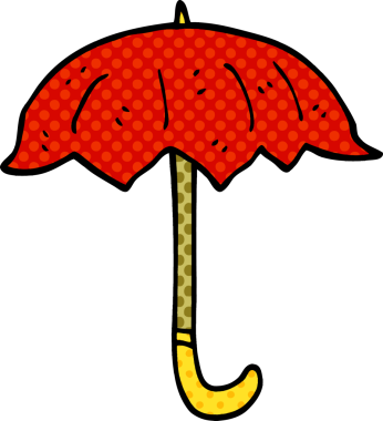 Bir insan tarafından çizilmiş karalama açık şemsiye