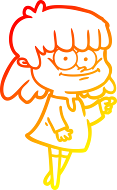 Bir insan tarafından çizilmiş gülümseyen bir karikatür çizimi