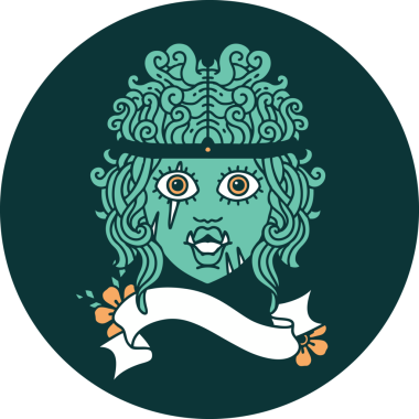 Bir insan tarafından çizilmiş Ork barbar karakter simgesi