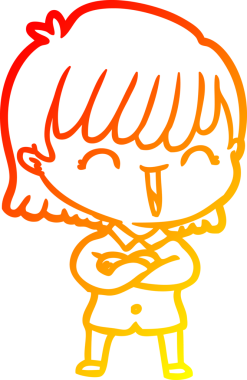 Bir insan tarafından çizilmiş bir karikatür kadın çizimi